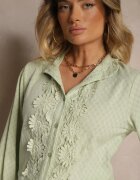 elsa.m by may Cămașă Verde cu Dantelă și Guler Ranamas