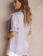 elsa.m by may Cămașă Violet cu Guler din Dantelă și Volane Neria