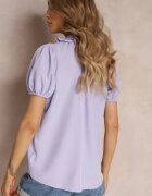 elsa.m by may Cămașă Violetă cu Aplicații de Dantelă și Guler Decorativ Evanore