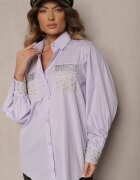 elsa.m by may Cămașă Violetă cu Cirkonii și Perle Quezia