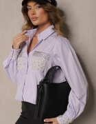 elsa.m by may Cămașă Violetă cu Cirkonii și Perle Quezia