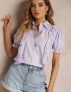 elsa.m by may Cămașă Violetă cu Mâneci Decorative și Volane în Față John