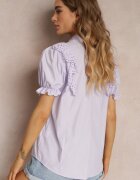 elsa.m by may Cămașă Violetă cu Mâneci Decorative și Volane în Față John