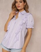 elsa.m by may Cămașă Violetă cu Mâneci Decorative și Volane în Față John