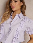 elsa.m by may Cămașă Violetă cu Mâneci Decorative și Volane în Față John
