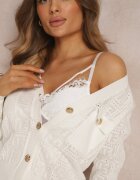 elsa.m by may Cardigan Alb cu nasturi cu imprimeu geometric Zilfe