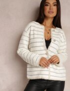 elsa.m by may Cardigan Alb din Vâscoză cu nasturi Bive