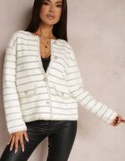 elsa.m by may Cardigan Alb din Vâscoză cu nasturi Bive