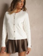 elsa.m by may Cardigan Alb Încheiat cu Perle Kilfa