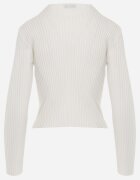 elsa.m by may Cardigan Alb Reiat Deschis din Viscoză Pinnalia