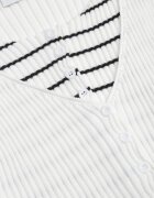 elsa.m by may Cardigan Alb Reiat Deschis din Viscoză Pinnalia