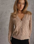 elsa.m by may Cardigan bej cu nasturi decorativi și borduri elastice Zymira