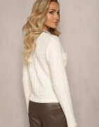 elsa.m by may Cardigan Bej deschis din Viscoză cu Bordură Decorativă și nasturi bijuterie Naeolla