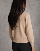 elsa.m by may Cardigan Bej din Viscoză cu Lanțuri și Perle Molito