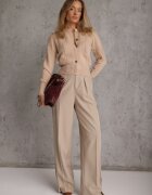 elsa.m by may Cardigan Bej din viscoză cu manșete închis cu nasturi Genadia
