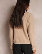 elsa.m by may Cardigan Bej Încheiat din Vâscoză Asabe