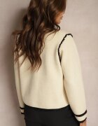 elsa.m by may Cardigan deschis bej deschis în stil elegant cu nituri și bordură Irinalea
