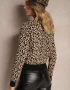elsa.m by may Cardigan Deschis cu imprimeu leopard Bej din viscoză Miavitha