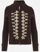 elsa.m by may Cardigan din vâscoză în stil Napoleon cu guler tip tunică și fermoar cu două fețe Glmess Maro