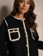 elsa.m by may Cardigan Negru Deschis elegant cu nituri și bordurat Irinalea