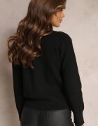 elsa.m by may Cardigan Negru din Vâscoză cu Lanțuri și Perle Molito