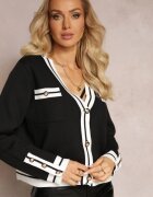 elsa.m by may Cardigan Negru Încheiat din Vâscoză Iriama