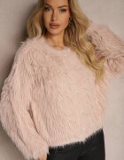 elsa.m by may Cardigan Roz cu Cristale și Franjuri Subțiri din Tricotaj Laoniah