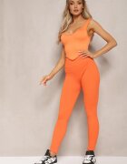 elsa.m by may Colanți Portocalii High Waist Striati Push-Up Sunflowia