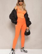 elsa.m by may Colanți Portocalii High Waist Striati Push-Up Sunflowia