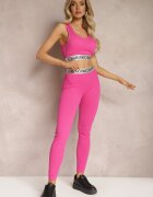 elsa.m by may Colanți sport Fucsia elastici cu bandă elastică lată decorativă în talie Larnode