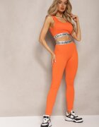 elsa.m by may Colanți Sport Portocalii Elastici cu bandă elastică lată decorativă în talie Larnode