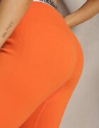 elsa.m by may Colanți Sport Portocalii Elastici cu bandă elastică lată decorativă în talie Larnode