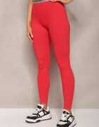 elsa.m by may Colanți Sport Roșii Elastici cu Bandă Elastică Decorativă Lată în Talie Larnode