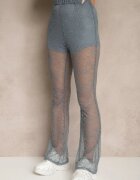 elsa.m by may Compleu Albastru din Bumbac Pantaloni din Dantelă și Bluză cu Mâneci din Dantelă Galaniera