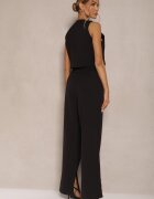 elsa.m by may Compleu Negru cu Zirconii Vestă Scurtă și Pantaloni Eleganți Diviriel