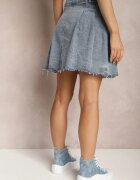elsa.m by may Fustă Albastră Din denim Mini Cu pliuri Hollette