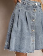elsa.m by may Fustă Albastră Din denim Mini Cu pliuri Hollette