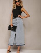 elsa.m by may Fustă Albastru deschis Creion Denim cu curea inclusă Olvane