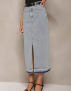 elsa.m by may Fustă Albastru deschis Creion Denim cu curea inclusă Olvane