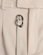 elsa.m by may Fustă Bej din Bumbac cu Croială ajustată cu curea și căptușeală-Pantaloni scurți Vitia