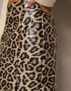 elsa.m by may Fustă creion Maro High Waist Leopard cu șliț Tamionwea