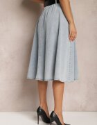 elsa.m by may Fustă Evazată Albastru deschis Din denim Midi cu Centură Wendlla