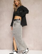 elsa.m by may Fustă Gri Denim Maxi cu curea Mullese