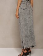 elsa.m by may Fustă Gri Denim Maxi cu curea Mullese