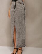 elsa.m by may Fustă Gri Denim Maxi cu curea Mullese
