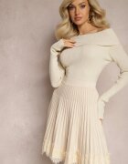 elsa.m by may Fustă Mini Bej deschis Evazată cu elastic în talie Saniurio