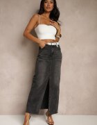 elsa.m by may Fustă Neagră Denim Croi creion Cu șliț Lisovira