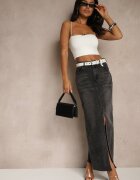 elsa.m by may Fustă Neagră Denim Croi creion Cu șliț Lisovira