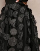 elsa.m by may Fustă Neagră din tul cu croială asimetrică Kamilai