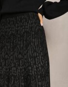 elsa.m by may Fustă Neagră Evazată Tricotată Maxi din Viscoză Nich